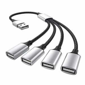 Enfoques USB Tipo C <span class=keywords><strong>Hub</strong></span> Extensiones 4 puertos USB Cable Splitter OTG Adaptador de transferencia de alta velocidad Convertidor portátil para PC Laptop - Product Image 2