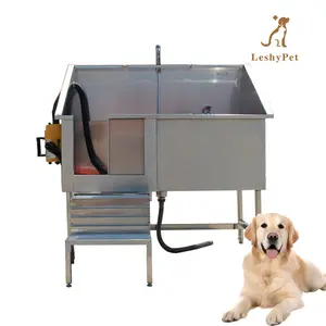 Leshype Baignoire de toilettage pour chiens Baignoire en acier inoxydable Baignoire pour chiens Baignoire pour animaux de compagnie