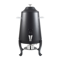 Buffet Commercial Noir En Acier Inoxydable Au Détail Distributeur D'eau Chaude Thé Thermos Distributeur De Lait Restaurant Équipement Chafer Urne