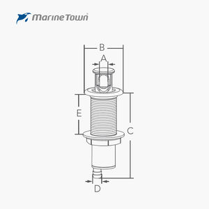 Quincaillerie pour sports nautiques Taquet de remorquage de ski Pop-Out Quincaillerie en acier inoxydable Taquet d'aile - Product Image 3