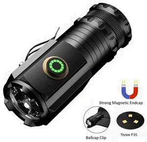 600 Lumen <b>LED</b> Tactical <b>Flashlight</b> IP54 Waterproof Adjustable Beam 4 Modes Type-C USB Rechargeable Sealed Aluminum Alloy - Product Image 6