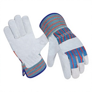Premium Quality Cowhide Split Leather Industrial Safety <b>Gloves</b> Cotton Back Construction Warehouse Heavy Duty Working <b>Gloves</b> - Product Image 1