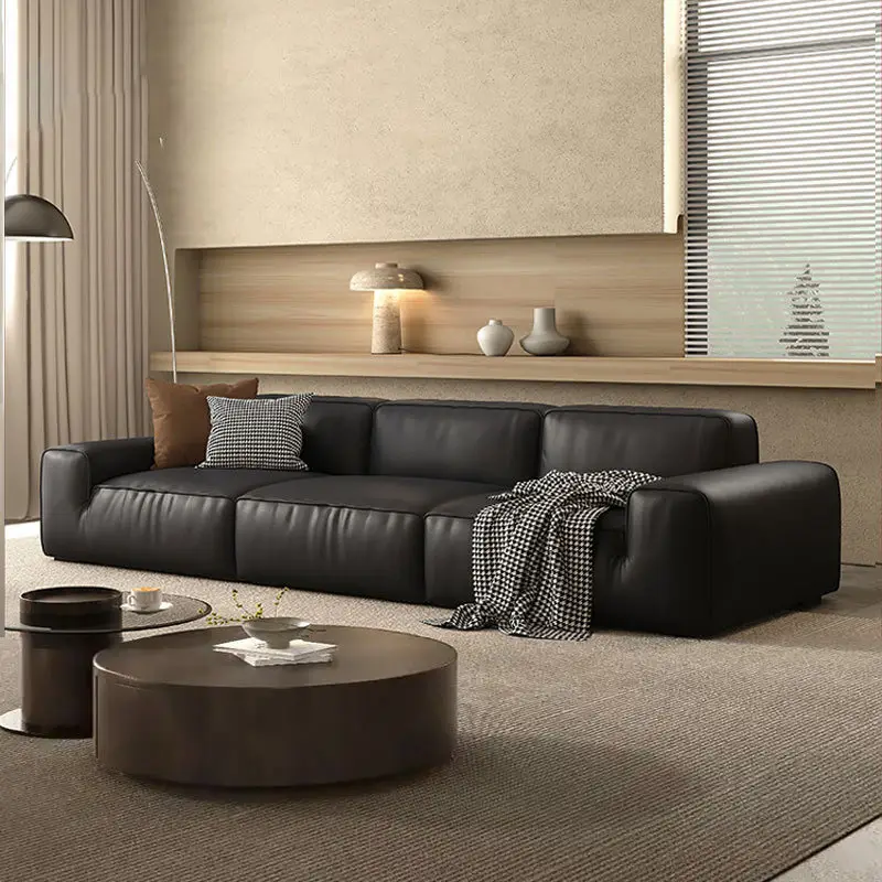 Juego de sofá de cuero genuino de lujo francés, sofás de madera tallados a mano reales turcos, muebles modernos para sala de estar