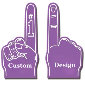 Wholesale Custom Foam Fingers 1 Professional Big Cheering EVA Sponge Mini Foam Finger Hands With Logo Printing