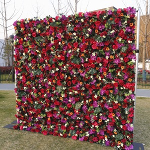 Panel de Flores Artificiales para Decoración de Bodas, 8 pies x 8 pies, para Decoración de Fiestas - Product Image 1