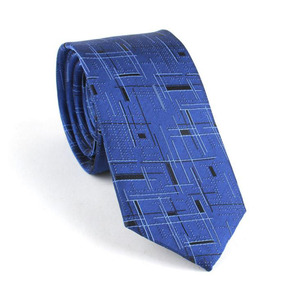 <span class=keywords><strong>Cravate</strong></span> classique décontractée à la mode en jacquard pour hommes <span class=keywords><strong>Cravate</strong></span> en polyester à rayures fines pour la fête - Product Image 4