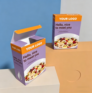 Boîte <span class=keywords><strong>alimentaire</strong></span> personnalisée imprimée en offset, emballage en carton couché <span class=keywords><strong>pour</strong></span> la marque de flocons d'avoine et de céréales de petit-déjeuner haut de gamme - Product Image 1