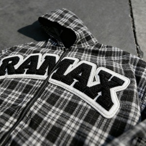 Sweat à capuche réversible double couche en flanelle de coton français blanchi, coupe ample et épaisse, personnalisé RAMAX 500G pour homme - Product Image 3