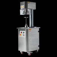 Máquina de Coser Semiautomática Eléctrica para Sellado de Latas de Bebidas y Alimentos, Selladora de Frascos de Papel/Aluminio con Sellado Térmico