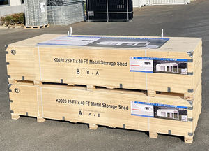 KJ Vente en gros 23FT X 40FT <span class=keywords><strong>Garage</strong></span> en métal <span class=keywords><strong>Toit</strong></span> <span class=keywords><strong>plat</strong></span> Abri extérieur en métal Garages et remises de jardin <span class=keywords><strong>Garage</strong></span> en métal - Product Image 2