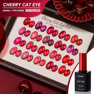 JTING Esmalte de Uñas en Gel Efecto Ojo de Gato, 20 Colores, Rojo Cereza, Rojo Rubí, Magnético, Libre de TPO/Hema, OEM, para Año Nuevo y San Valentín - Product Image 1