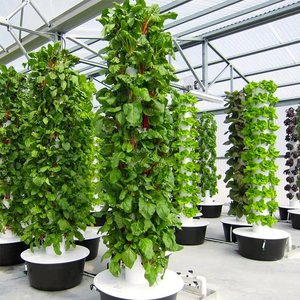Hydroponisch Petal Tower-systeem: Verticale, bloemvormige kweektoren voor groenten en kruiden – apparatuur voor bodemloos kweken - Product Image 1