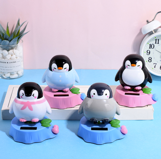 Новинка, 8 видов игрушек на солнечной батарее, танцующий Пингвин для приборной панели автомобиля