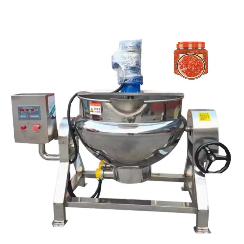 Elektrikli Tilt meyve sıkışmalar karıştırma makinesi ceketli su ısıtıcısı ocak Pot endüstriyel buhar ısıtma sandviç kazan