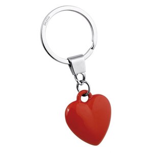 Llavero Personalizado con Forma de Corazón en Metal Rojo - Product Image 1