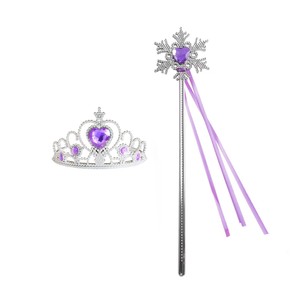 Nouveauté Nicro : Costumes de Fée Princesse pour Bébés Filles, Accessoires de Fête d'Anniversaire, Couronne en Plastique, Baguette Magique, Ensemble Couronne Elsa et Baguette - Product Image 5