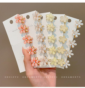 2026 Light Luxury <b>Sweet</b> Style Pearl Love <b>Heart</b> Bow Hairpin Fashionable Temperamental Design Girl's Hairpin Wholesale Jewelry - Product Image 6