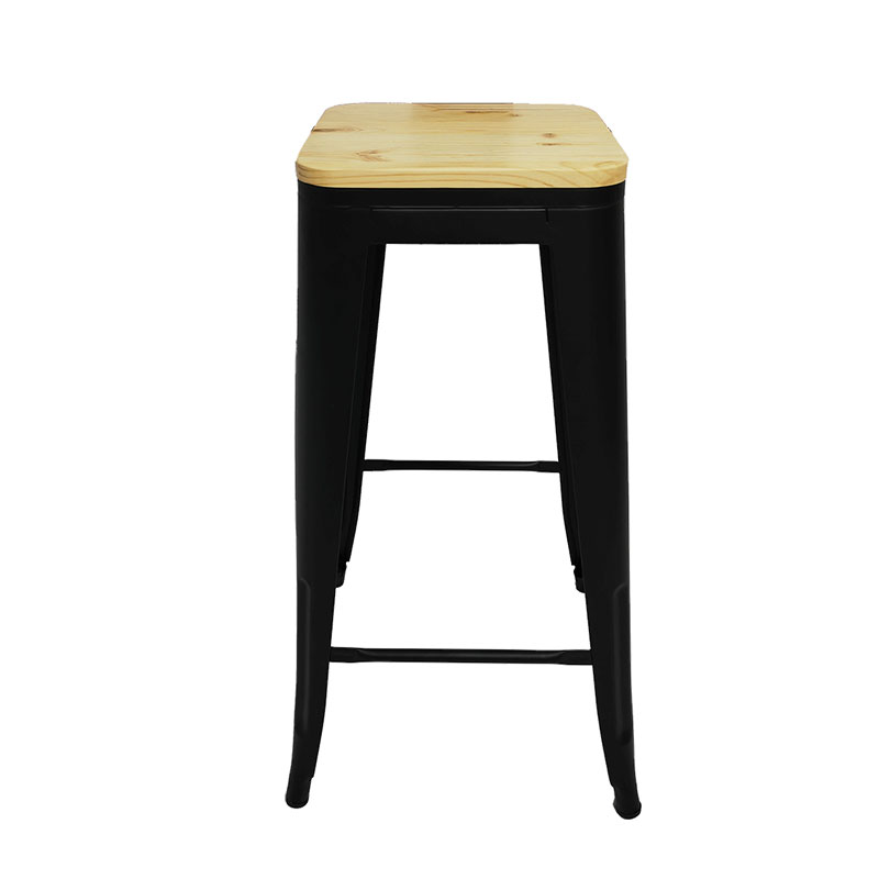 Black+No backrest+wood