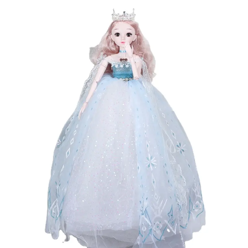 60cm BJD boneca barbi bjd 34 rotativo articulações corpo bonecas diy meninas presente brinquesBranco neve música cantando winkwink cílios