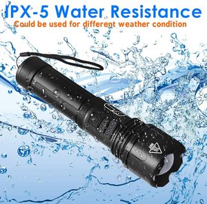 Helius haute puissance 4 cellules Xhp50 lampe de poche LED <span class=keywords><strong>Super</strong></span> lumineuse Usb Zoom lumière rechargeable pour le <span class=keywords><strong>camping</strong></span>, lampe de poche extérieure - Product Image 2