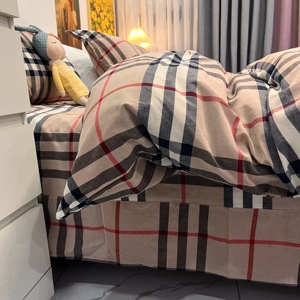 Juego de Ropa de Cama de 4 Piezas, 100% Algodón, Diseño Geométrico Tejido, Rayas Rojas, Azules y Blancas, 200 Hilos, Estilo Náutico, <span class=keywords><strong>Funda</strong></span> de Edredón, Venta al Por Mayor - Product Image 5