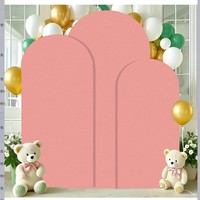Housse de fond de scène LUYI multicolore à haute élasticité pour fête d'anniversaire, housse de fond de scène demi-circulaire pour arche décorative de mariage