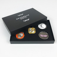 Accessoires de golf personnalisés en fer : Outil de réparation de divots, Clip de chapeau, Marqueur de balle avec boîte en papier – Coffret cadeau