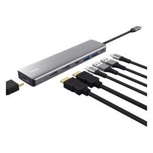 HUB 7 in 1 DALYX <b>USB</b> <b>C</b> Grey 25661 - Product Image 3