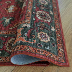 Tappeti Stampati Rossi per Arredamento Casa, Tappeti Persiani Lavabili per Soggiorno, Camera da Letto e Sala da Pranzo - Product Image 4