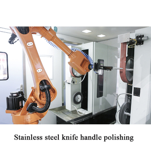 Macchina Automatica Robotizzata per Lucidatura di Acciaio Inox/Rame/Alluminio, Finitura a Specchio, Affilatura Coltelli e Cucchiai, <span class=keywords><strong>Robot</strong></span> ABB/FANUC - Product Image 4