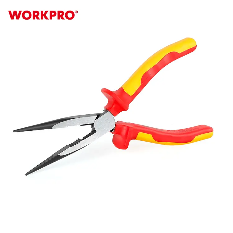 WORKPRO — pince à nez isolée avec poignée souple, de 6 ", approuvé VDE 1000VLong, pour travail