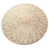 Décor de Table ajouré métal or chargeur assiettes tapis vinyle PVC napperons pour réception de mariage de vacances