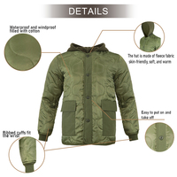 Veste d'hiver pour homme KKU-MLH-PO, style militaire vintage, doublure M65, 2-en-1, couche intérieure et extérieure, chaude, coupe-vent, boutonnée