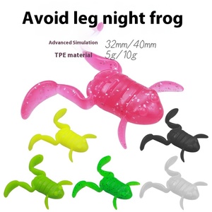 Offre Spéciale 5g-10g courte vidéo grenouille leurre appât noir TPE grenouille pour pêche à <span class=keywords><strong>la</strong></span> <span class=keywords><strong>carpe</strong></span> jambe coups <span class=keywords><strong>de</strong></span> pied grenouille cuillère spécial poisson noir outil - Product Image 2