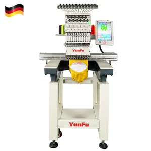 Benutzer definierte T-Shirt Stickerei Logo Einzel kopf 12 Nadel Textil Stick maschine