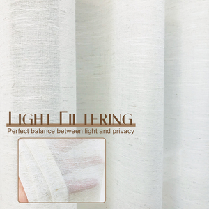 Semplice ed elegante colore solido Beige <span class=keywords><strong>tende</strong></span> in poliestere stile semplice osso bianco <span class=keywords><strong>tende</strong></span> della finestra <span class=keywords><strong>per</strong></span> <span class=keywords><strong>soggiorno</strong></span> o camera da letto - Product Image 3