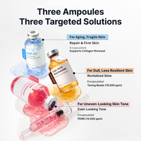 Sérum Ampoule Anti-Âge Éclaircissant et Réparateur PDRN GHK-Cu Niacinamide, Marque Privée, Kit Professionnel de Soins Visage pour Salon