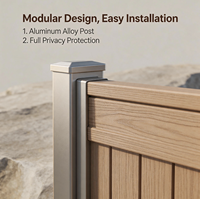 Panneaux de clôture WPC co-extrudés de qualité supérieure, système de clôture composite anti-UV pour jardin, cour arrière, villa, installation facile