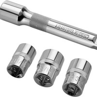 Clé dynamométrique réglable à cliquet 1/2 pouce avec douilles, rallonge et mallette de rangement
