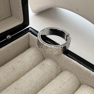 S925 Pure Silver Light Simple Crushed <b>Ice</b> Zirconia <b>Ring</b> Fashion Style Personalized Sparkling Jewelry Wholesale Finds Components - Product Image 5