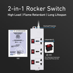 Tomada Padrão Britânico para Uso Hospitalar, Multiplugue com 6 Saídas, 13A, 1.8M, Protetor de Sobrecarga, Extensão de Cobre 250V - Product Image 4