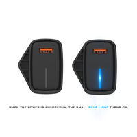 Chargeur USB 25W avec prise UK pour téléphone portable, chargeur iPhone, charge rapide LED, chargeur mural portable de voyage pour smartphone Android