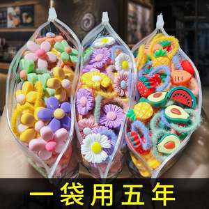 Lazos elásticos para el cabello no dañinos <span class=keywords><strong>de</strong></span> estilo dulce para niñas, anillos pequeños para el cabello con Pulgar, bandas para el cabello para niños pequeños y bebés - Product Image 3