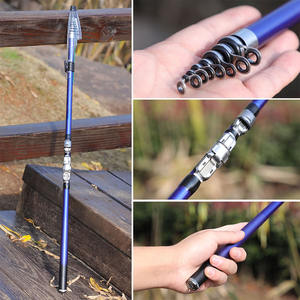 A1 Ultralight Casting Sea Fishing Hand Pole 3.6-6.3M Portable Télescopique En Fiber De Carbone Power Surf Spinning Rods <span class=keywords><strong>pour</strong></span> Lake <span class=keywords><strong>Stream</strong></span> - Product Image 2