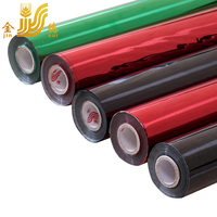 JINSUI 12 microns feuille d'estampage à chaud holographique à bas prix feuille de rouleau PET pour papier cuir emballage en plastique pour générique