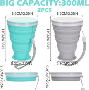 แก้วกาแฟกันหก 200 มล. ราคาประหยัด เป็นมิตรกับสิ่งแวดล้อม พร้อมซิลิโคนกันลื่น พับได้ ปรับแต่งได้ ขวดน้ำพกพาสำหรับเดินทาง ของขวัญ - Product Image 2
