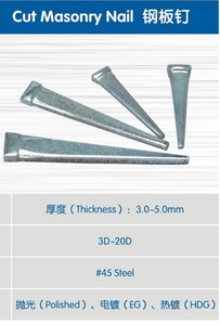 Clou à maçonnerie à tige lisse en acier, triangle, pour mur en béton, Grip-rite, directement de l'usine chinoise - Product Image 2