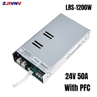 Alimentation à découpage 1200W 24V 50A de qualité industrielle LRS avec protection contre les surcharges et les courts-circuits, convertisseur AC/DC SMPS OEM