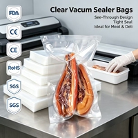 Sacs de conservation sous vide thermoscellables pour aliments, pour la préservation de la fraîcheur des aliments tels que les saucisses et les viandes séchées, hermétiques