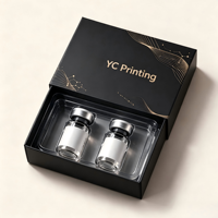 Boîte personnalisée en carton pour flacon de peptide de 3 ml, ampoule, sérum pour soins de la peau, emballages rigides de haute qualité pour flacons de peptide de 3 ml et 10 ml